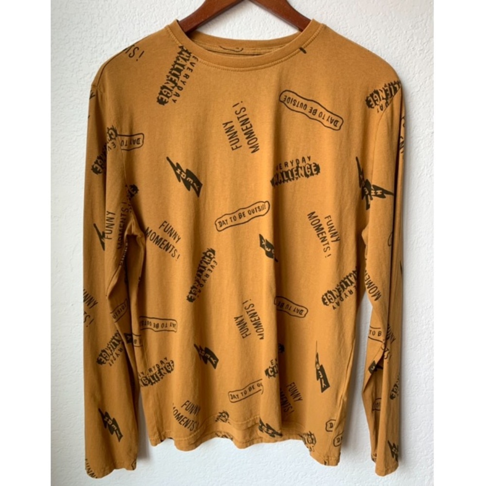 NEW ZARA Kids 100% Cotton Graphic Long Sleeve Top Size 13-14